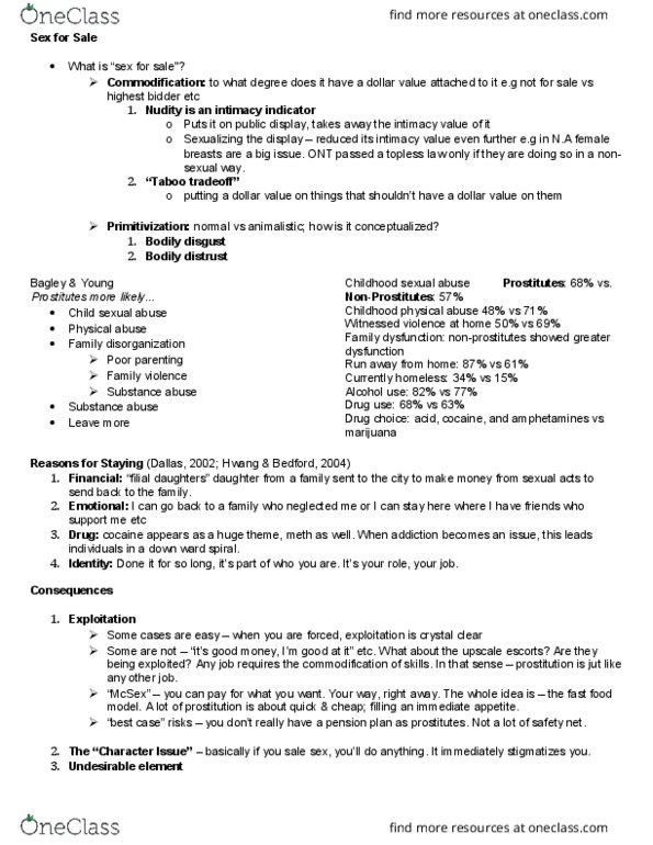 SMF205 Lecture Notes - Lecture 8: Substance Abuse, Physical Abuse, Nudity thumbnail