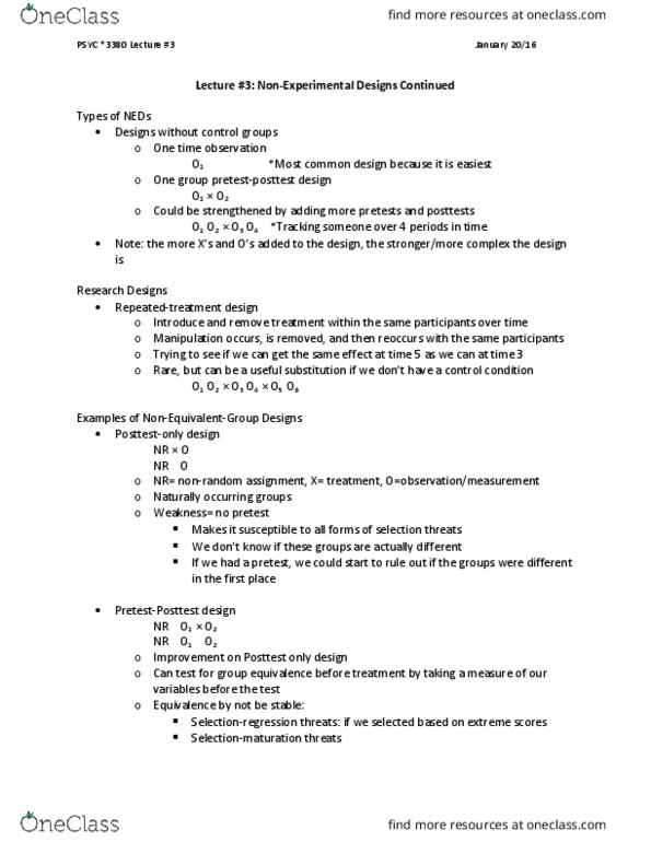 PSYC 3380 Lecture Notes - Lecture 3: Internal Validity thumbnail