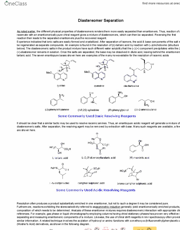 CHEM 130 Lecture Notes - Lecture 4: Tris, Acyl Chloride, Pseudomonas Fluorescens thumbnail