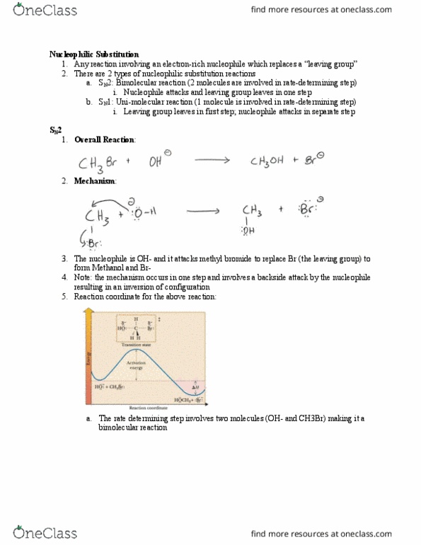 01:160:307 Chapter Notes - Chapter 9: Protic Solvent, Rate-Determining Step, Steric Effects thumbnail