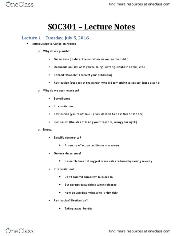 SOC301H5 Lecture Notes - Lecture 1: Social Isolation, Fetal Alcohol Spectrum Disorder thumbnail