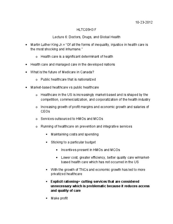 HLTC05H3 Lecture Notes - Generic Drug, Doha Declaration, Atorvastatin thumbnail