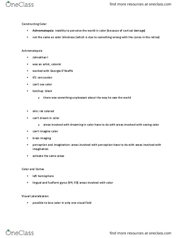 PSY BEH 11A Lecture Notes - Lecture 17: Opsin, Nanometre, Photon thumbnail