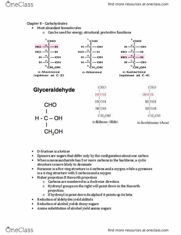 CHEM237 Chapter Notes - Chapter 8: Glycogen, Heparin, Affinity Chromatography thumbnail