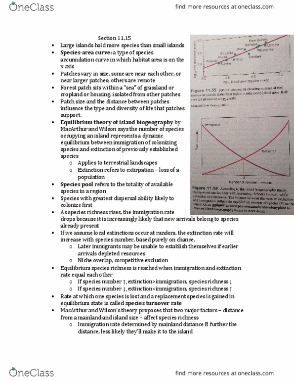 BIOL150 Chapter Notes - Chapter 11: Keystone Species, Species Richness, Dynamic Equilibrium thumbnail