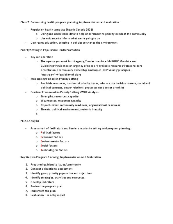 NSE 31A/B Lecture Notes - Logic Model, Swot Analysis, Population Health thumbnail