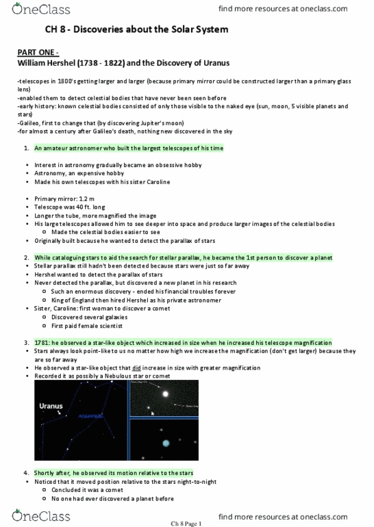 MGMT 1050 Lecture Notes - Lecture 8: Clyde Tombaugh, Nebulous, Star Formation thumbnail