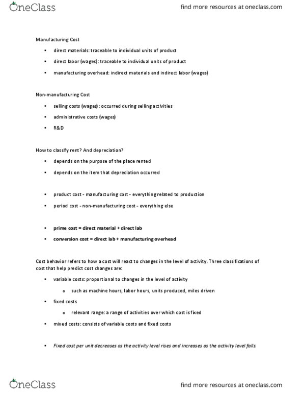 MGMT 30B Lecture Notes - Lecture 1: Net Profit, Income Statement, Cost Driver thumbnail