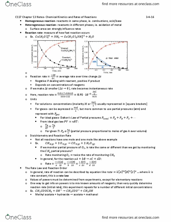 CHEM-C 117 Lecture Notes - Lecture 7: Gas Constant, Ideal Gas Law, Kinetic Energy thumbnail