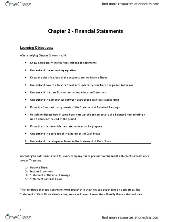 BUS-A 100 Lecture Notes - Lecture 2: Equipment Rental, Accounts Receivable, Current Asset thumbnail