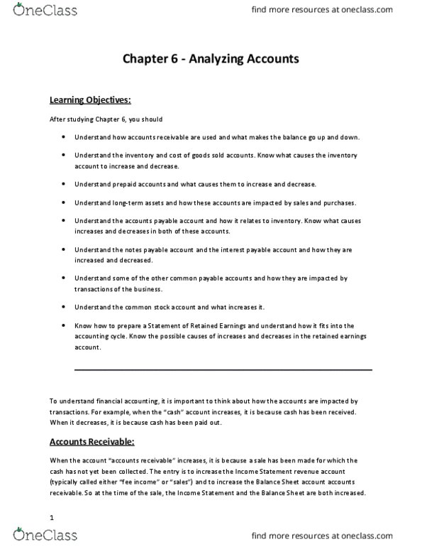 BUS-A 100 Lecture Notes - Lecture 6: Preferred Stock, Accounts Receivable, Income Statement thumbnail