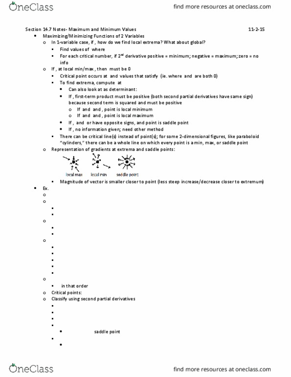 MATH-M 311 Lecture Notes - Lecture 16: Maxima And Minima thumbnail