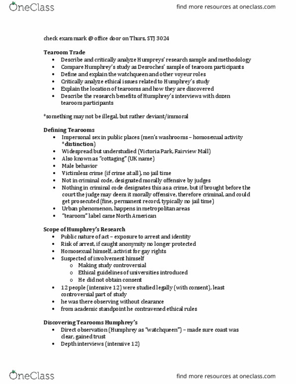 SOC229 Lecture Notes - Lecture 7: Victimless Crime, Desroches Island, Non-Penetrative Sex thumbnail