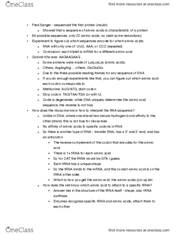 BIOL 112 Lecture Notes - Lecture 22: Reading Frame, Citrulline, Tata Box thumbnail