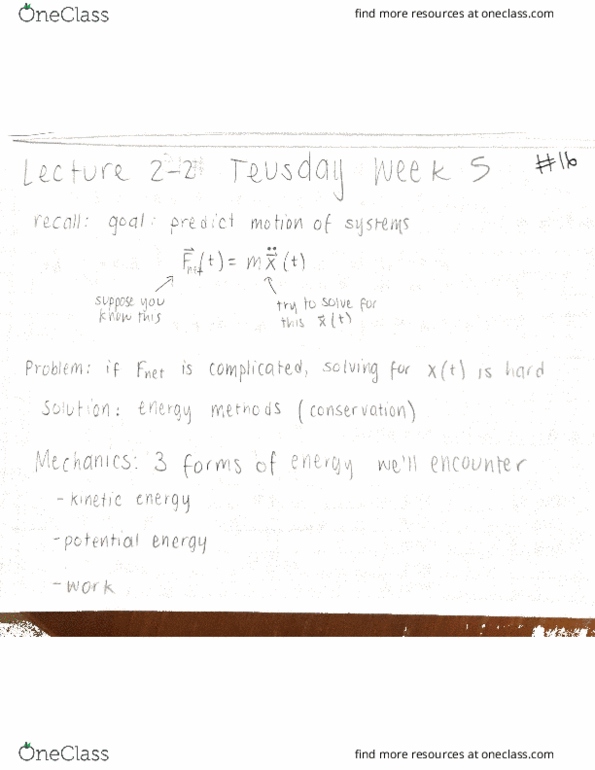 PHYSICS 1A Lecture 16: physics1alec16 thumbnail
