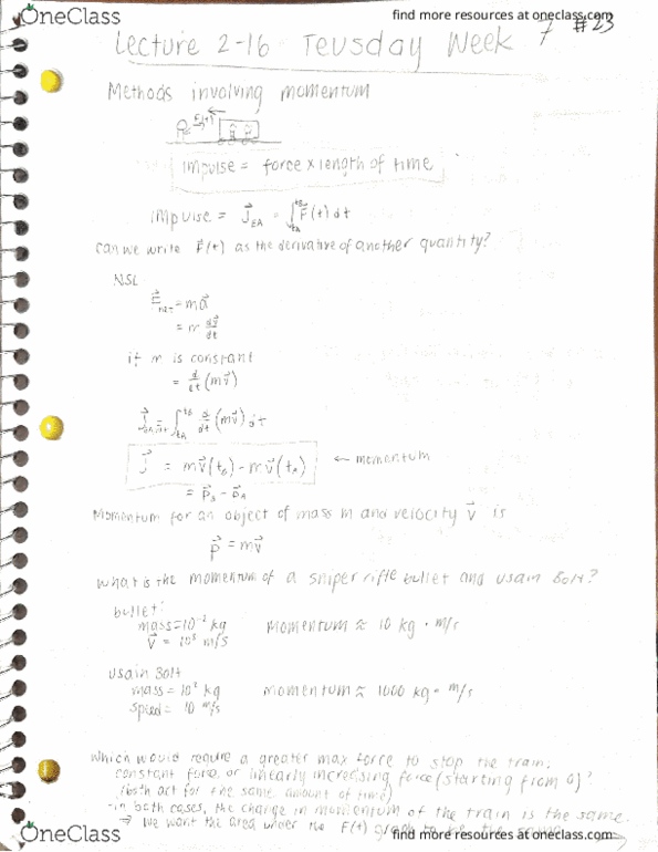 PHYSICS 1A Lecture Notes - Lecture 23: Usain Bolt thumbnail