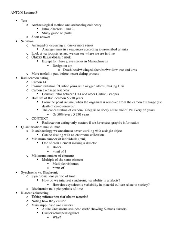 ANT200Y1 Lecture Notes - Lecture 3: Giovanni Battista Belzoni, Pecos Classification, Jacques Boucher De Crèvecœur De Perthes thumbnail