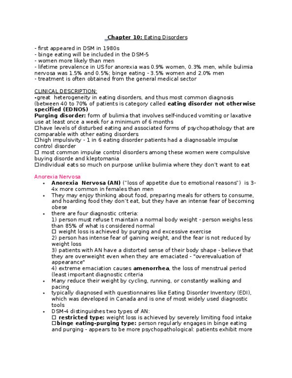 PSYB32H3 Chapter Notes - Chapter 10: Dysfunctional Family, Cortisol, Hypothalamus thumbnail