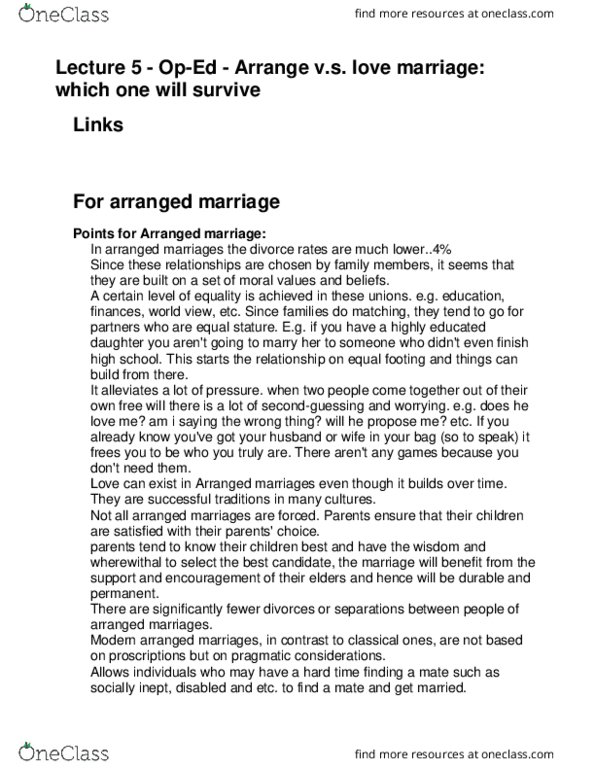 ENG 1120 Lecture Notes - Lecture 5: Love Marriage, Op-Ed, Dowry thumbnail