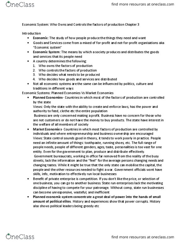 MGTA01H3 Chapter Notes - Chapter 3: Taxation In Canada, Economic System, Planned Economy thumbnail