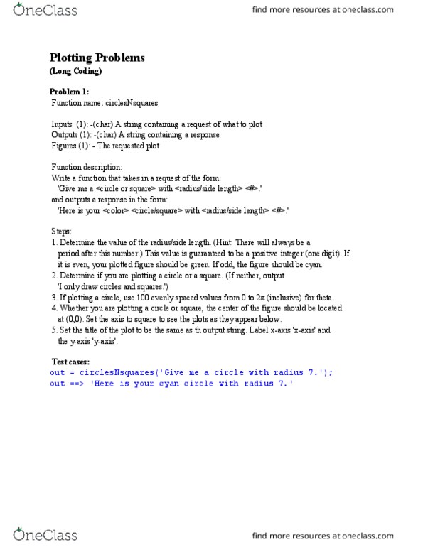 CS 1371 Lecture Notes - Lecture 7: Cyan, Pentagon, Test Case thumbnail