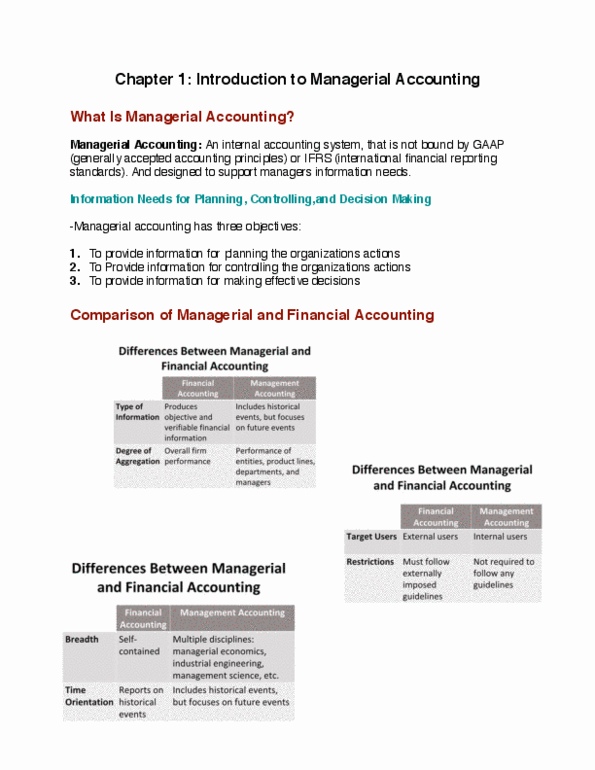ACC 406 Chapter Notes - Chapter 1: Activity-Based Costing, Management Accounting, Industrial Engineering thumbnail