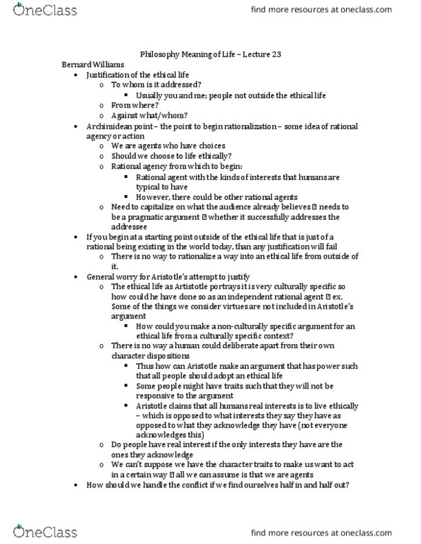 PHIL 0450 Lecture Notes - Lecture 23: Rational Agent thumbnail