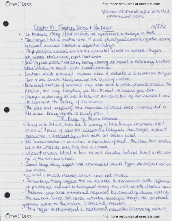 PSY 432 Chapter Notes - Chapter 10: Rapd, Whist, Renal Medulla thumbnail