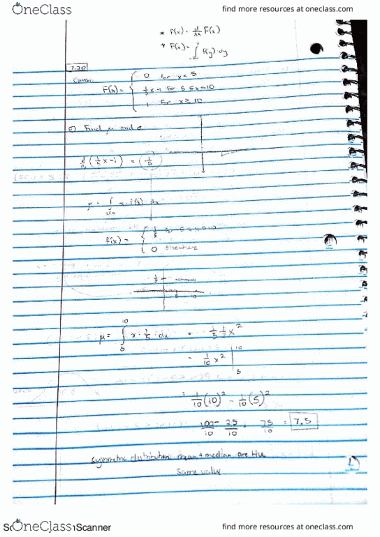 PSTAT 109 Lecture 15: Percentiles with F(x) thumbnail