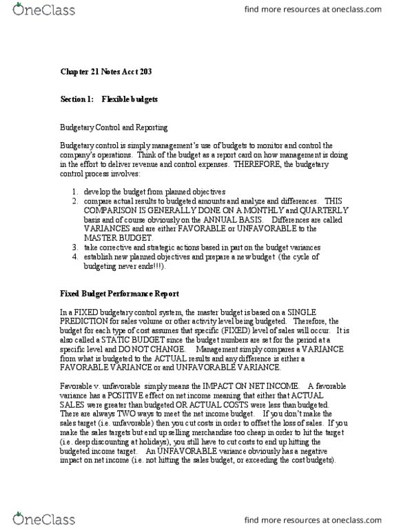 ACCT 203 Lecture Notes - Lecture 11: Budget, Unit, Webct thumbnail