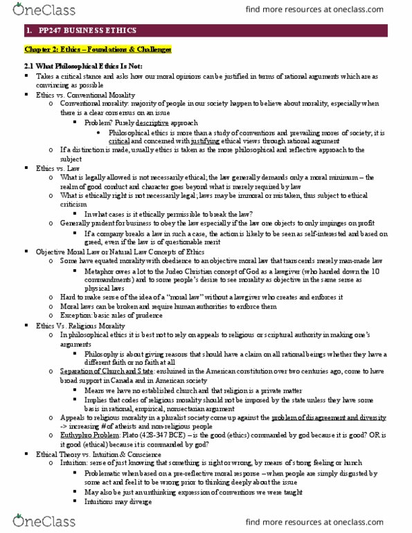 PP247 Lecture Notes - Lecture 1: Psychological Egoism, Cultural Relativism, Egotism thumbnail