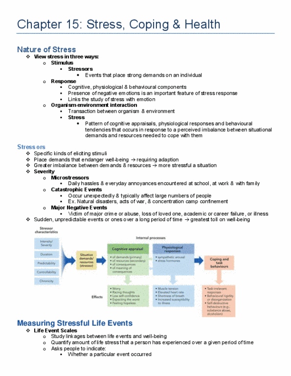 Psychology 1000 Chapter Notes - Chapter 15: Cirrhosis, Aerobic Exercise, Methadone thumbnail