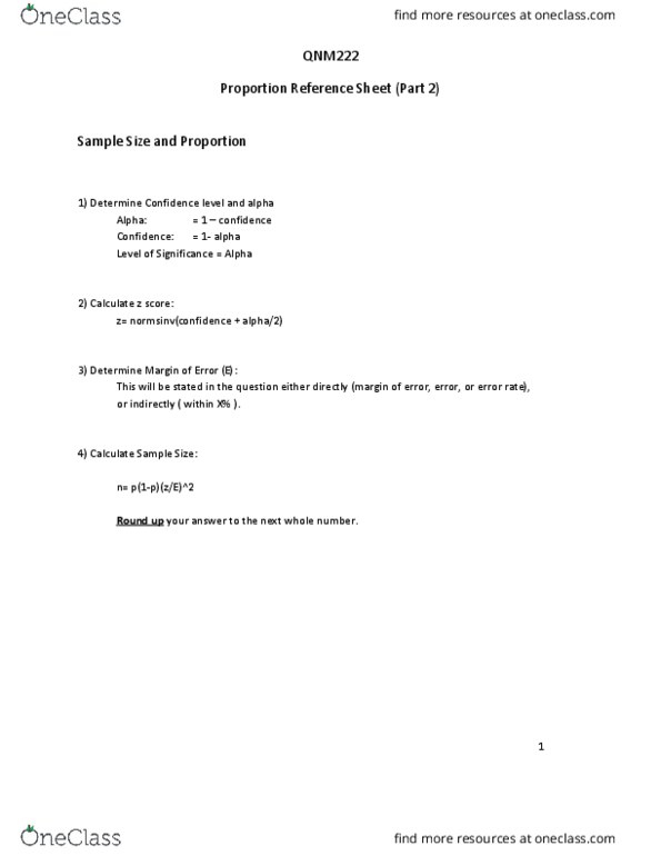 International Business QNM222 Lecture Notes - Lecture 1: Null Hypothesis, Decision Rule thumbnail