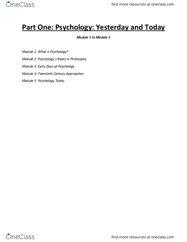 PSYC 1000 Lecture Notes - Lecture 1: Unconscious Mind, Mary Whiton Calkins, Psychoanalytic Theory thumbnail