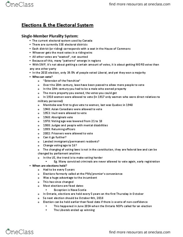 PSCI 2003 Lecture 7: Elections & the Electoral System thumbnail