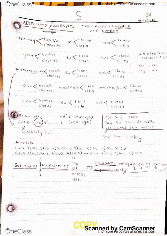 SPAN 1 Lecture 2: Leccion 4 Lecture notes thumbnail