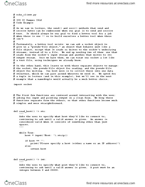 I&C SCI 32 Lecture Notes - Lecture 5: Empty String, Hard Disk Drive, Gnu Readline thumbnail