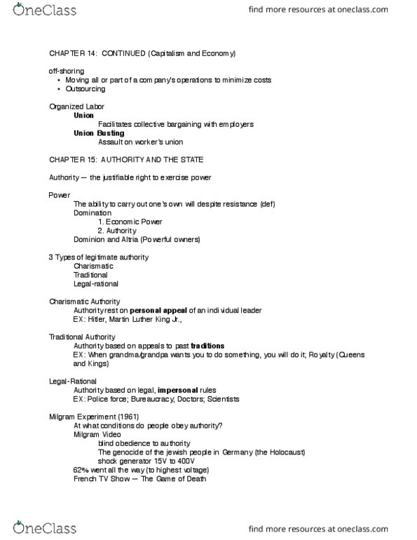 SOCY 101 Lecture Notes - Lecture 1: Liberation Theology, Religious Experience, Solidarity thumbnail