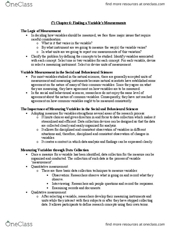 SCS 2150 Chapter 6: Finding a Variable’s Measurements thumbnail