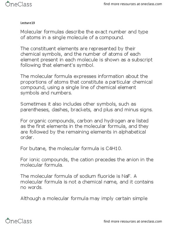 CHEM1006 Lecture Notes - Lecture 19: Sodium Fluoride, Chemical Formula, Structural Formula thumbnail