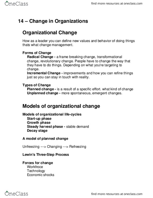 CMN 1148 Lecture Notes - Lecture 14: Radical Change thumbnail