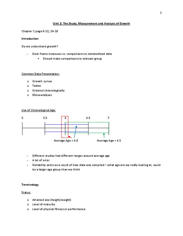 Kinesiology 3347A/B Lecture Notes - Sampling Error, Observational Error, Repeated Measures Design thumbnail