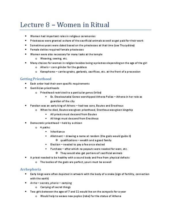 CLA219H1 Lecture Notes - Lecture 8: Erechtheus, Chytri, 8 Women thumbnail