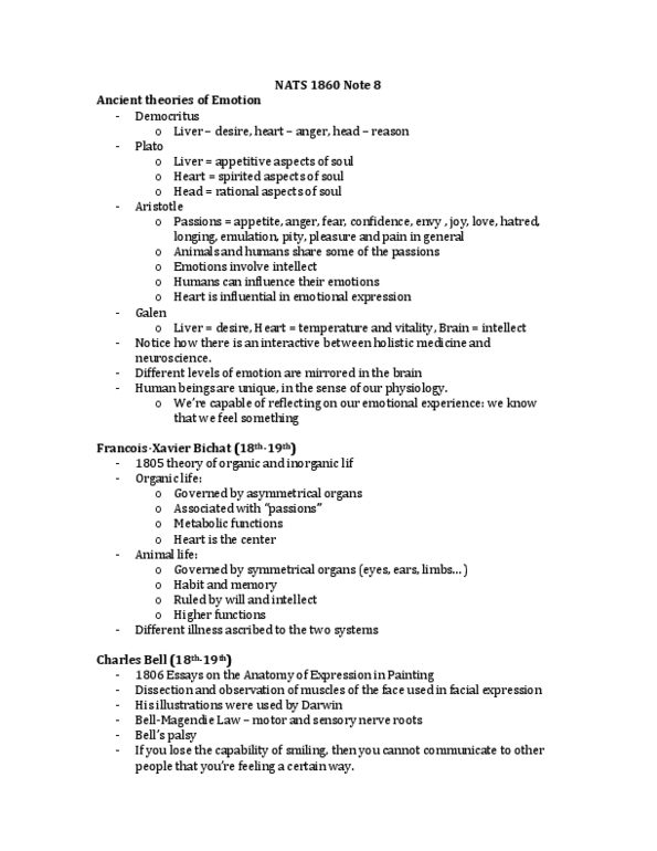 NATS 1860 Lecture Notes - Phineas Gage, Paul Ekman, Walter Bradford Cannon thumbnail