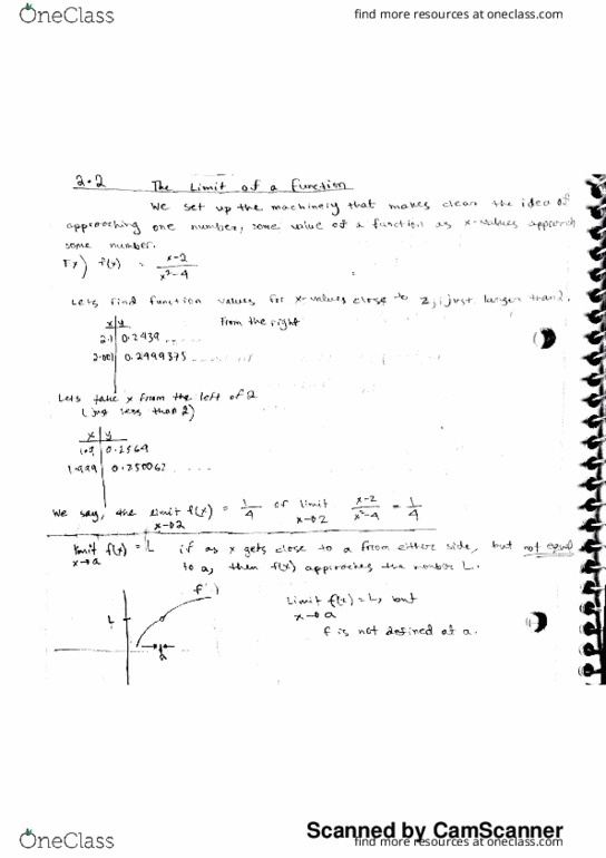 MAC 2311C Lecture 4: MAC 2311, Lecture 4 (2.2 The Limit of a Function) Part 1 thumbnail