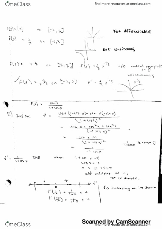 MAC 2311C Lecture 22: MAC 2311, Lecture 22 (4.5 Curve Sketching) Part 2 thumbnail