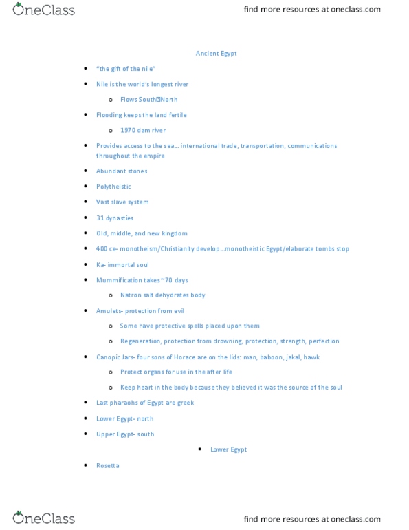 ARTH 22006 Lecture Notes - Lecture 5: Egyptian Language, Rosetta Stone, Christian Mortalism thumbnail