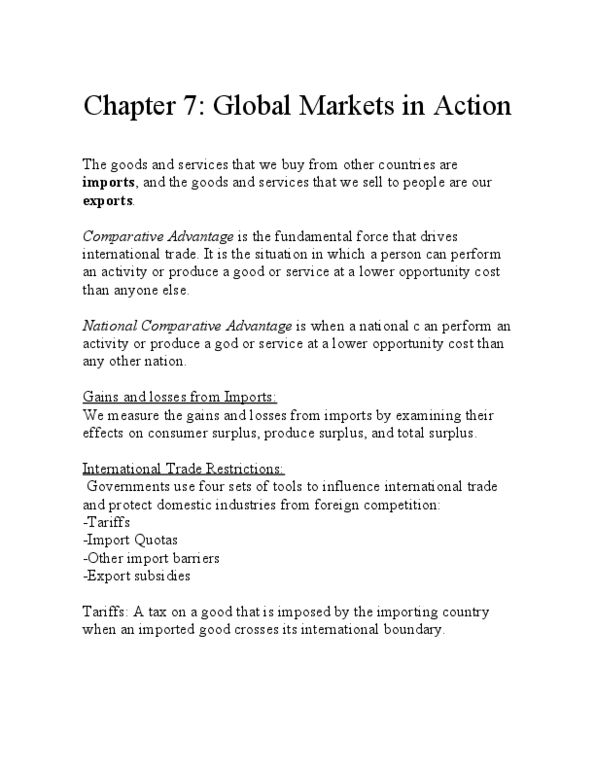 ECON 1000 Chapter Notes - Chapter 7: Export Subsidy, Economic Surplus, Fundamental Interaction thumbnail