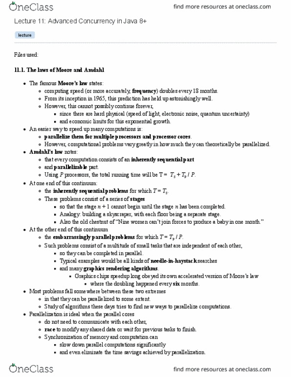 CPS 209 Lecture 11: Lecture 11 Advanced Concurrency in Java 8+ thumbnail