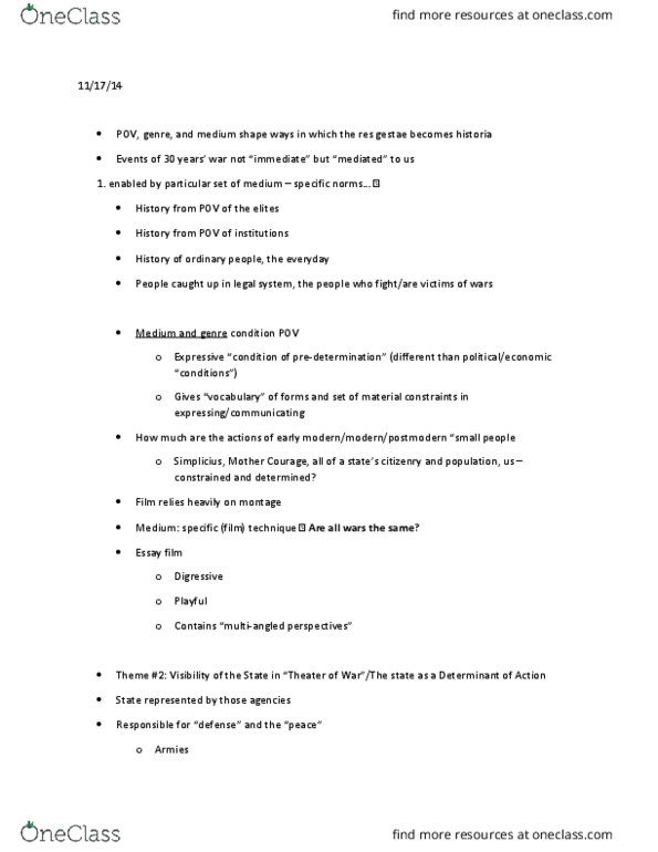 HUMAN 1A Lecture Notes - Lecture 6: Determinant, Hagiography thumbnail